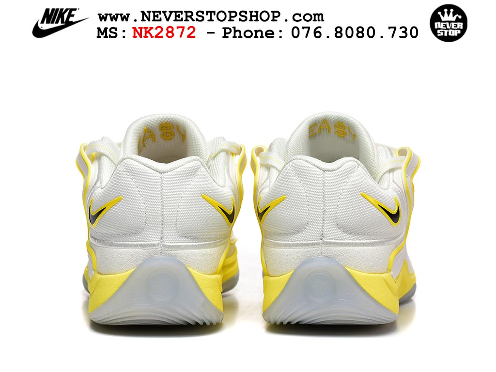 Giày bóng rổ cổ thấp Nike KD 18 Trắng Vàng mẫu mới best batch replica 1:1 like authentic chính hãng real giá rẻ tốt HCM