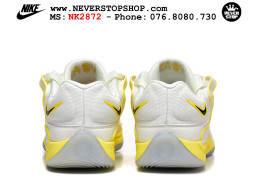 Giày bóng rổ cổ thấp Nike KD 18 Trắng Vàng mẫu mới best batch replica 1:1 like authentic chính hãng real giá rẻ tốt HCM
