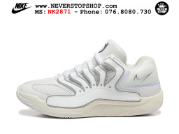 Giày bóng rổ cổ thấp Nike KD 18 Trắng Xám mẫu mới best batch replica 1:1 like authentic chính hãng real giá rẻ tốt HCM