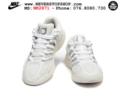 Giày bóng rổ cổ thấp Nike KD 18 Trắng Xám mẫu mới best batch replica 1:1 like authentic chính hãng real giá rẻ tốt HCM