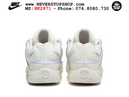 Giày bóng rổ cổ thấp Nike KD 18 Trắng Xám mẫu mới best batch replica 1:1 like authentic chính hãng real giá rẻ tốt HCM