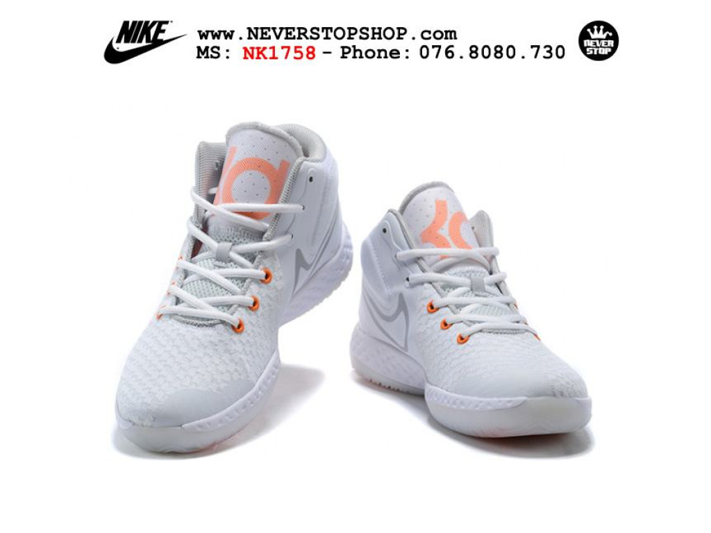 Giày Nike KD Trey 5 VIII Trắng Cam hàng chuẩn sfake replica 1:1 real chính hãng giá rẻ tốt nhất tại NeverStopShop.com HCM