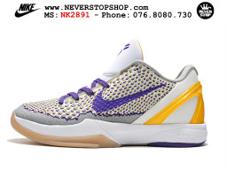 Giày Kobe 6 Protro Trắng Tím bóng rổ nam Kobe Bryant chuyên chơi indoor outdoor tốt nhất Giày bóng rổ cổ thấp Nike Kobe 6 Trắng Tím sfake replica 1:1 like auth chính hãng giá rẻ tốt nhất tại NeverStopShop.com HCM