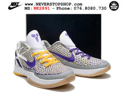 Giày Kobe 6 Protro Trắng Tím bóng rổ nam Kobe Bryant chuyên chơi indoor outdoor tốt nhất Giày bóng rổ cổ thấp Nike Kobe 6 Trắng Tím sfake replica 1:1 like auth chính hãng giá rẻ tốt nhất tại NeverStopShop.com HCM