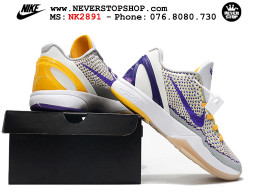 Giày Kobe 6 Protro Trắng Tím bóng rổ nam Kobe Bryant chuyên chơi indoor outdoor tốt nhất Giày bóng rổ cổ thấp Nike Kobe 6 Trắng Tím sfake replica 1:1 like auth chính hãng giá rẻ tốt nhất tại NeverStopShop.com HCM