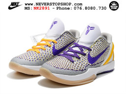 Giày Kobe 6 Protro Trắng Tím bóng rổ nam Kobe Bryant chuyên chơi indoor outdoor tốt nhất Giày bóng rổ cổ thấp Nike Kobe 6 Trắng Tím sfake replica 1:1 like auth chính hãng giá rẻ tốt nhất tại NeverStopShop.com HCM
