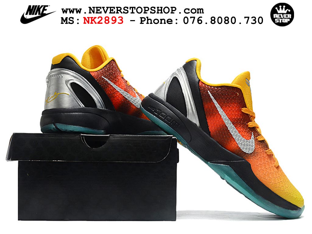 Giày bóng rổ cổ thấp Nike Kobe 6 Vàng Đỏ sfake replica 1:1 like auth chính hãng giá rẻ tốt nhất tại NeverStopShop.com HCM