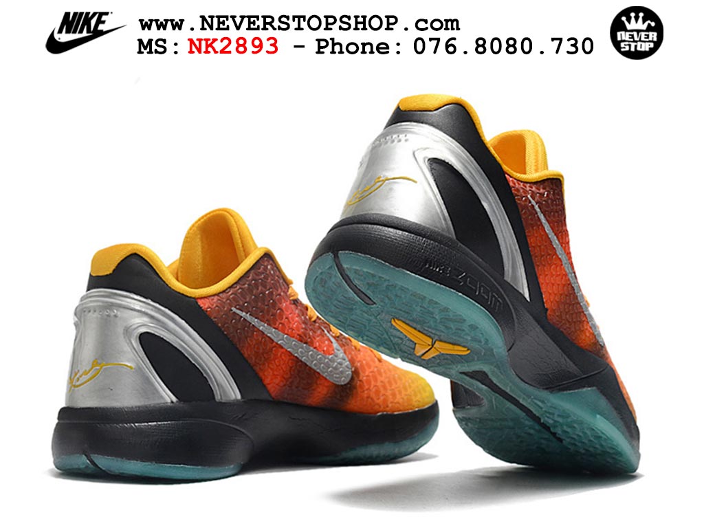 Giày bóng rổ cổ thấp Nike Kobe 6 Vàng Đỏ sfake replica 1:1 like auth chính hãng giá rẻ tốt nhất tại NeverStopShop.com HCM