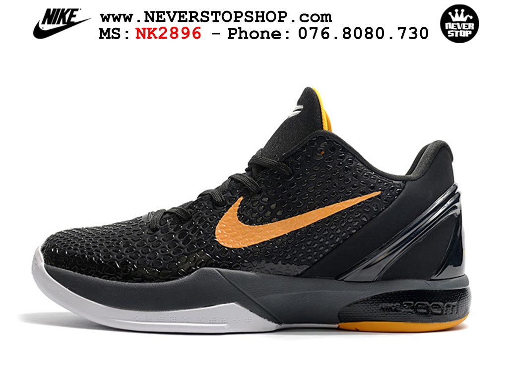 Giày Kobe 6 Protro Đen Vàng bóng rổ nam Kobe Bryant chuyên chơi indoor outdoor tốt nhất Giày bóng rổ cổ thấp Nike Kobe 6 Đen Vàng sfake replica 1:1 like auth chính hãng giá rẻ tốt nhất tại NeverStopShop.com HCM