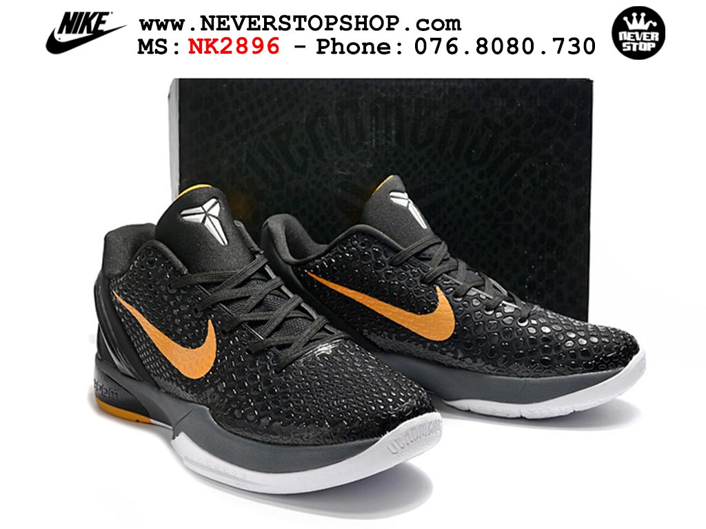 Giày Kobe 6 Protro Đen Vàng bóng rổ nam Kobe Bryant chuyên chơi indoor outdoor tốt nhất Giày bóng rổ cổ thấp Nike Kobe 6 Đen Vàng sfake replica 1:1 like auth chính hãng giá rẻ tốt nhất tại NeverStopShop.com HCM