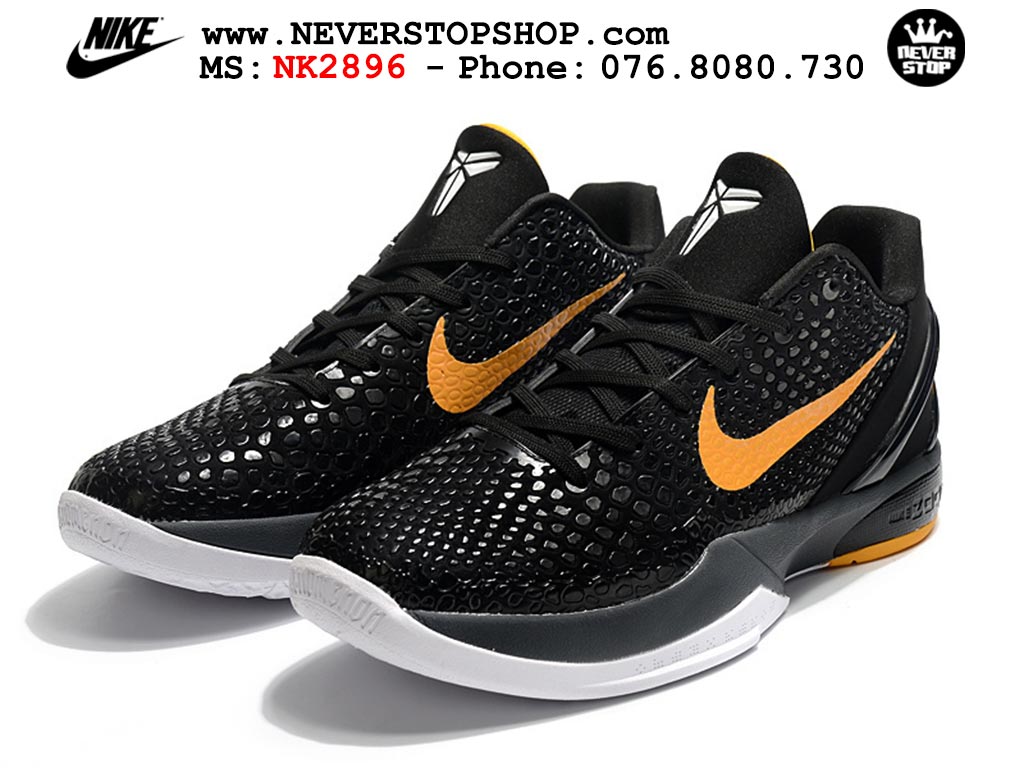 Giày Kobe 6 Protro Đen Vàng bóng rổ nam Kobe Bryant chuyên chơi indoor outdoor tốt nhất Giày bóng rổ cổ thấp Nike Kobe 6 Đen Vàng sfake replica 1:1 like auth chính hãng giá rẻ tốt nhất tại NeverStopShop.com HCM