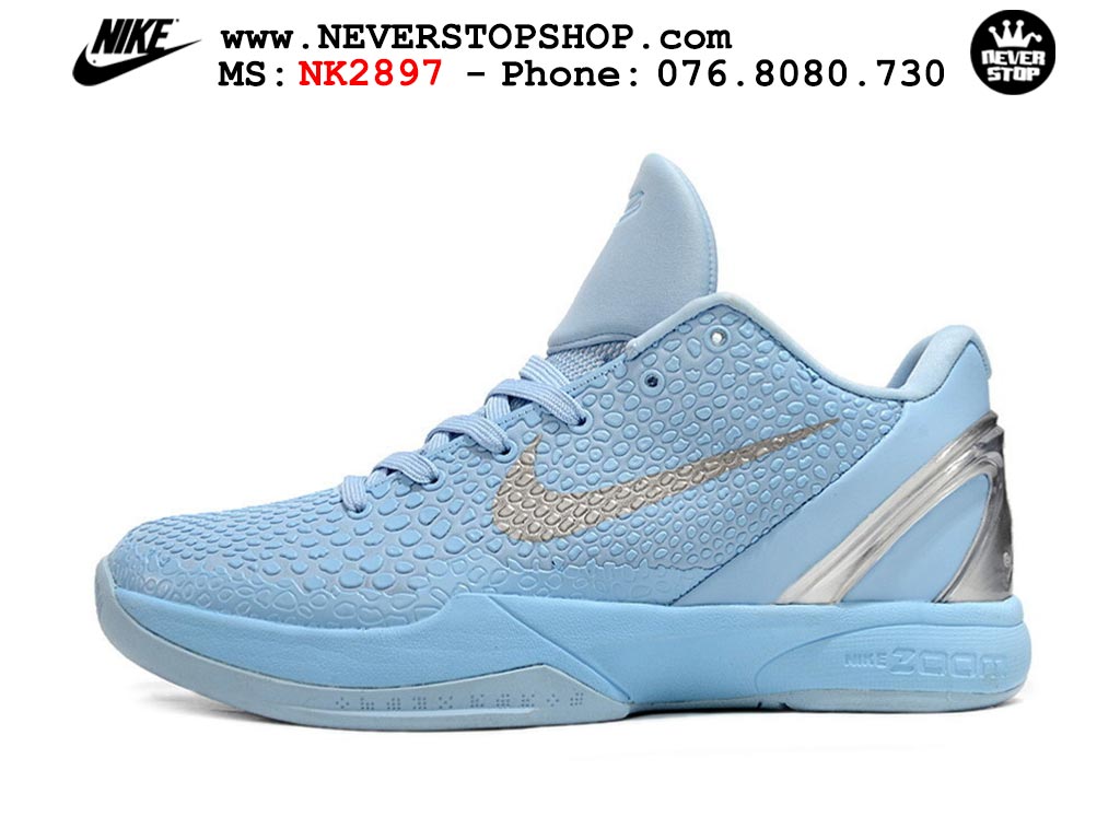 Giày Kobe 6 Protro Xanh Da Trời Xám bóng rổ nam Kobe Bryant chuyên chơi indoor outdoor tốt nhất Giày bóng rổ cổ thấp Nike Kobe 6 Xanh Da Trời Xám sfake replica 1:1 like auth chính hãng giá rẻ tốt nhất tại NeverStopShop.com HCM