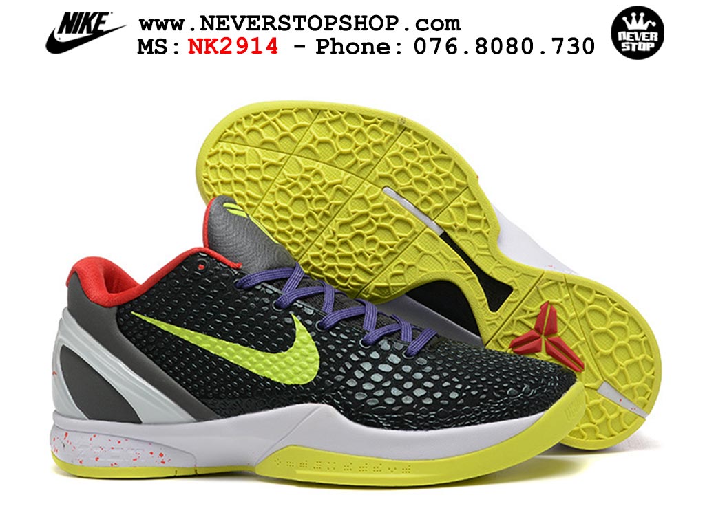 Giày bóng rổ cổ thấp Nike Kobe 6 Đen Vàng sfake replica 1:1 like auth chính hãng giá rẻ tốt nhất tại NeverStopShop.com HCM