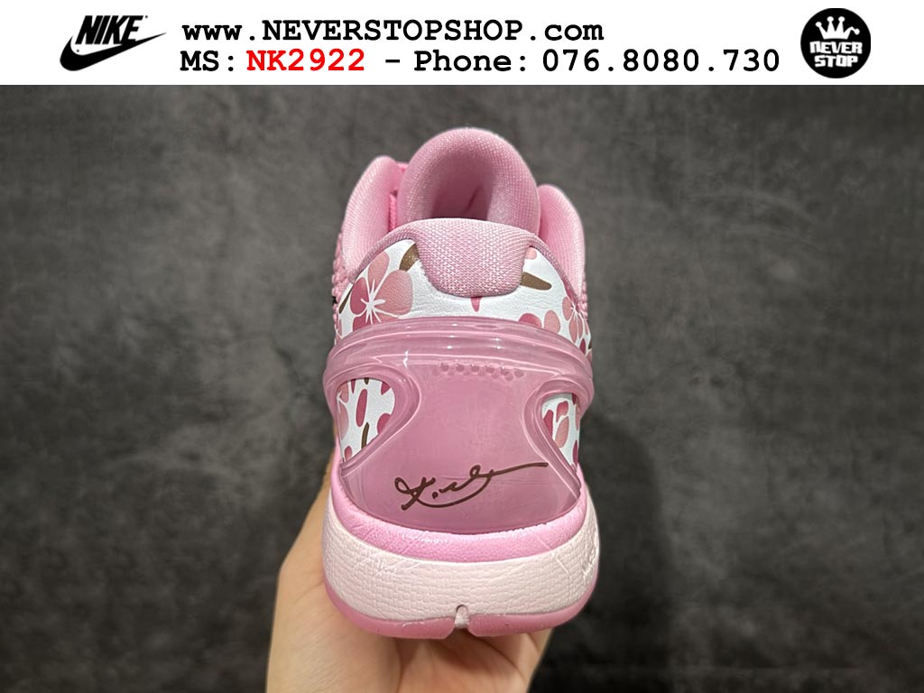 Giày bóng rổ cổ thấp Nike Kobe 6 Hồng Đen sfake replica 1:1 like auth chính hãng giá rẻ tốt nhất tại NeverStopShop.com HCM