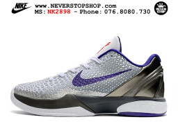 Giày bóng rổ cổ thấp Nike Kobe 6 Xám Tím sfake replica 1:1 like auth chính hãng giá rẻ tốt nhất tại NeverStopShop.com HCM