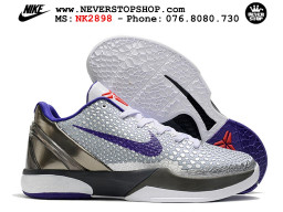 Giày bóng rổ cổ thấp Nike Kobe 6 Xám Tím sfake replica 1:1 like auth chính hãng giá rẻ tốt nhất tại NeverStopShop.com HCM