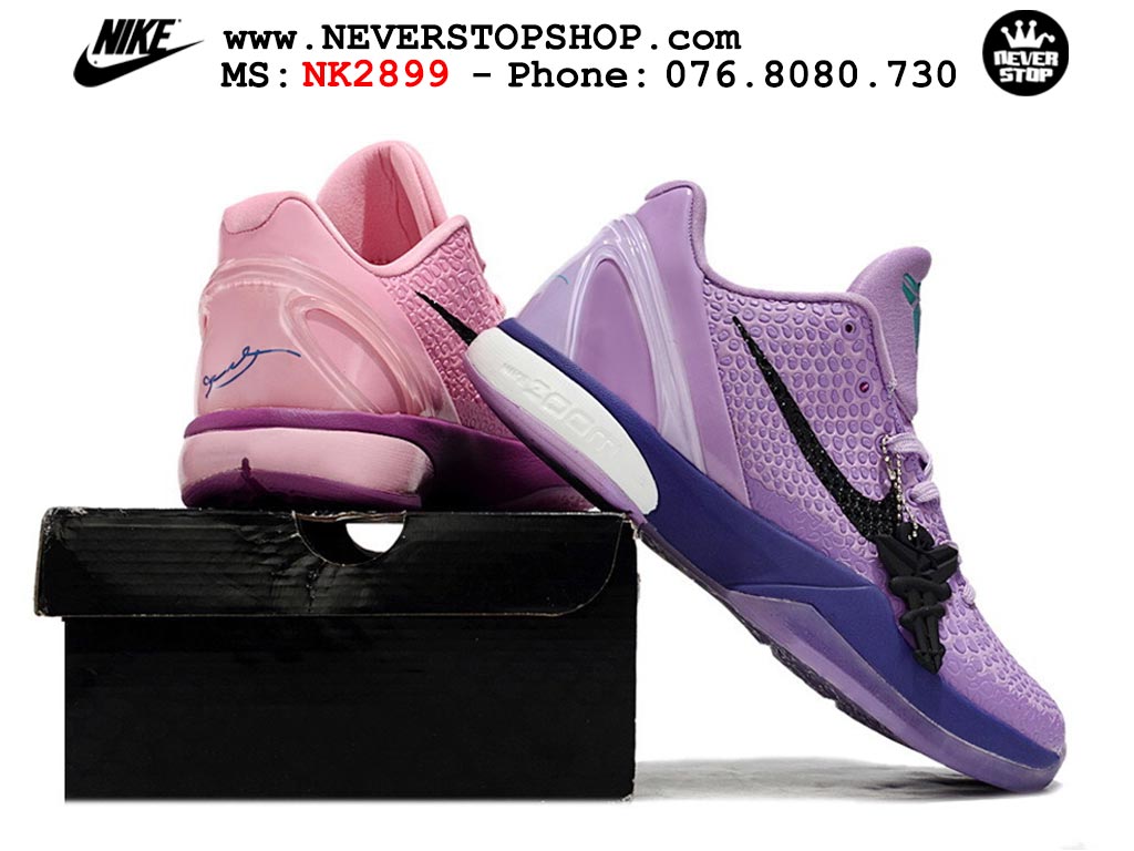 Giày Kobe 6 Protro Hồng Tím bóng rổ nam Kobe Bryant chuyên chơi indoor outdoor tốt nhất Giày bóng rổ cổ thấp Nike Kobe 6 Hồng Tím sfake replica 1:1 like auth chính hãng giá rẻ tốt nhất tại NeverStopShop.com HCM