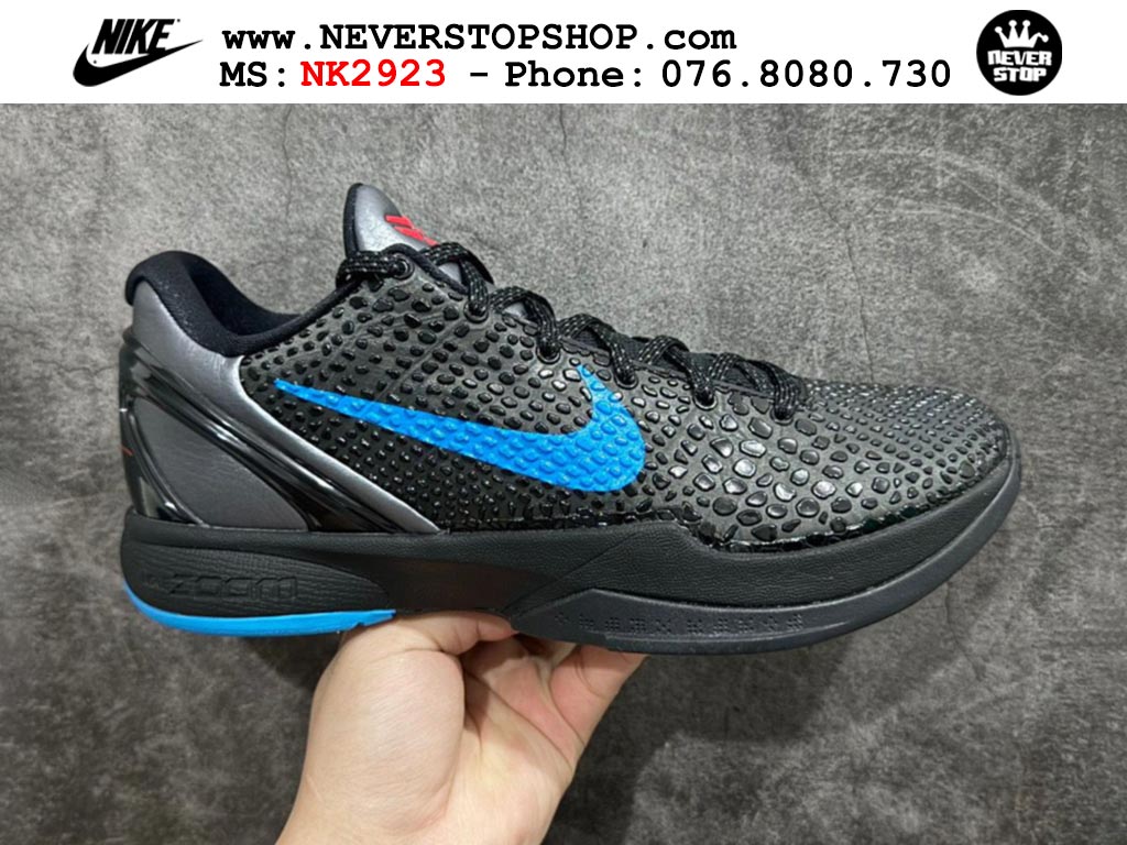 Giày bóng rổ cổ thấp Nike Kobe 6 Đen Xanh Dương sfake replica 1:1 like auth chính hãng giá rẻ tốt nhất tại NeverStopShop.com HCM
