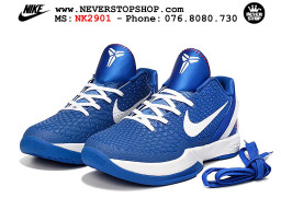 Giày bóng rổ cổ thấp Nike Kobe 6 Xanh Dương Trắng sfake replica 1:1 like auth chính hãng giá rẻ tốt nhất tại NeverStopShop.com HCM