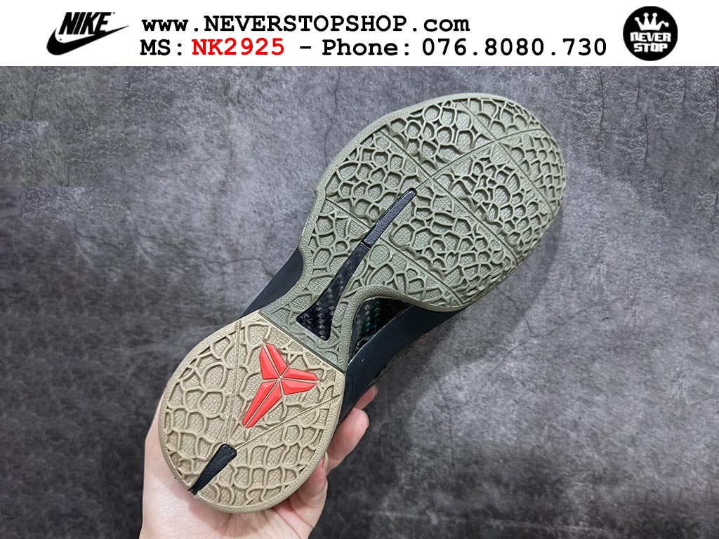 Giày bóng rổ cổ thấp Nike Kobe 6 Đen Nâu sfake replica 1:1 like auth chính hãng giá rẻ tốt nhất tại NeverStopShop.com HCM