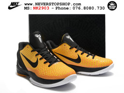 Giày bóng rổ cổ thấp Nike Kobe 6 Vàng Đen sfake replica 1:1 like auth chính hãng giá rẻ tốt nhất tại NeverStopShop.com HCM