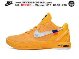 Giày bóng rổ cổ thấp Nike Kobe 6 Vàng Trắng sfake replica 1:1 like auth chính hãng giá rẻ tốt nhất tại NeverStopShop.com HCM