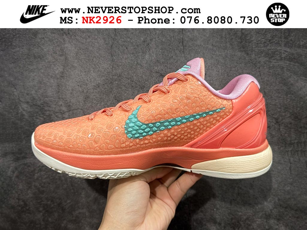 Giày bóng rổ cổ thấp Nike Kobe 6 Cam Hồng sfake replica 1:1 like auth chính hãng giá rẻ tốt nhất tại NeverStopShop.com HCM