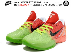 Giày bóng rổ cổ thấp Nike Kobe 6 Đỏ Xanh Lá sfake replica 1:1 like auth chính hãng giá rẻ tốt nhất tại NeverStopShop.com HCM