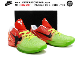 Giày bóng rổ cổ thấp Nike Kobe 6 Đỏ Xanh Lá sfake replica 1:1 like auth chính hãng giá rẻ tốt nhất tại NeverStopShop.com HCM