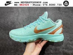 Giày bóng rổ cổ thấp Nike Kobe 6 Xanh Ngọc Nâu sfake replica 1:1 like auth chính hãng giá rẻ tốt nhất tại NeverStopShop.com HCM