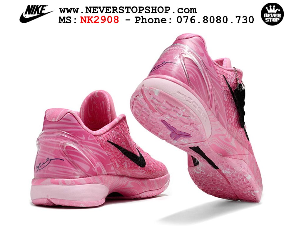 Giày bóng rổ cổ thấp Nike Kobe 6 Hồng Đen sfake replica 1:1 like auth chính hãng giá rẻ tốt nhất tại NeverStopShop.com HCM