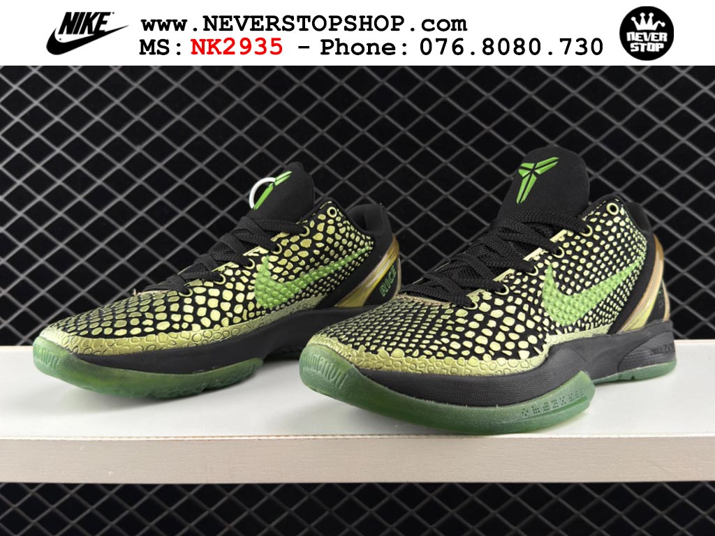 Giày bóng rổ cổ thấp Nike Kobe 6 Xanh Lá Vàng sfake replica 1:1 like auth chính hãng giá rẻ tốt nhất tại NeverStopShop.com HCM