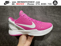 Giày bóng rổ cổ thấp Nike Kobe 6 Hồng Trắng sfake replica 1:1 like auth chính hãng giá rẻ tốt nhất tại NeverStopShop.com HCM