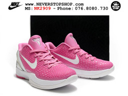 Giày bóng rổ cổ thấp Nike Kobe 6 Hồng Trắng sfake replica 1:1 like auth chính hãng giá rẻ tốt nhất tại NeverStopShop.com HCM