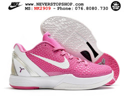 Giày bóng rổ cổ thấp Nike Kobe 6 Hồng Trắng sfake replica 1:1 like auth chính hãng giá rẻ tốt nhất tại NeverStopShop.com HCM