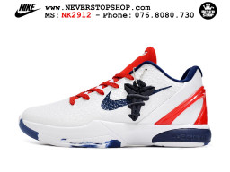 Giày bóng rổ cổ thấp Nike Kobe 6 Trắng Đỏ sfake replica 1:1 like auth chính hãng giá rẻ tốt nhất tại NeverStopShop.com HCM