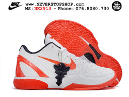 Giày bóng rổ cổ thấp Nike Kobe 6 Trắng Đỏ sfake replica 1:1 like auth chính hãng giá rẻ tốt nhất tại NeverStopShop.com HCM