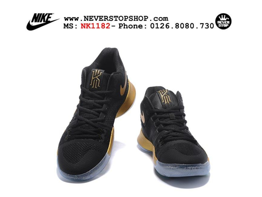Giày Nike Kyrie 3 Black Gold nam nữ hàng chuẩn sfake replica 1:1 real chính hãng giá rẻ tốt nhất tại NeverStopShop.com HCM