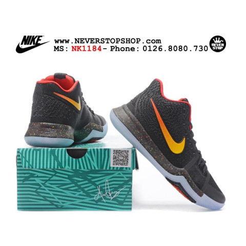 Nike Kyrie 3 Black Gradient Yellow Red