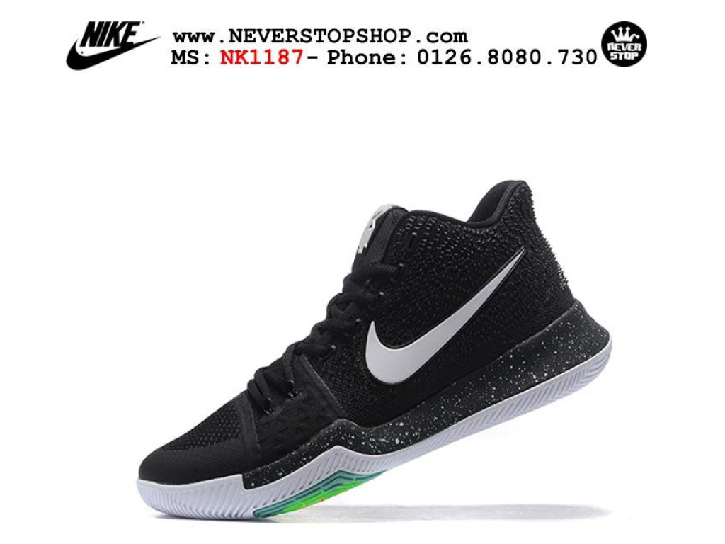 Giày Nike Kyrie 3 Black White nam nữ hàng chuẩn sfake replica 1:1 real chính hãng giá rẻ tốt nhất tại NeverStopShop.com HCM