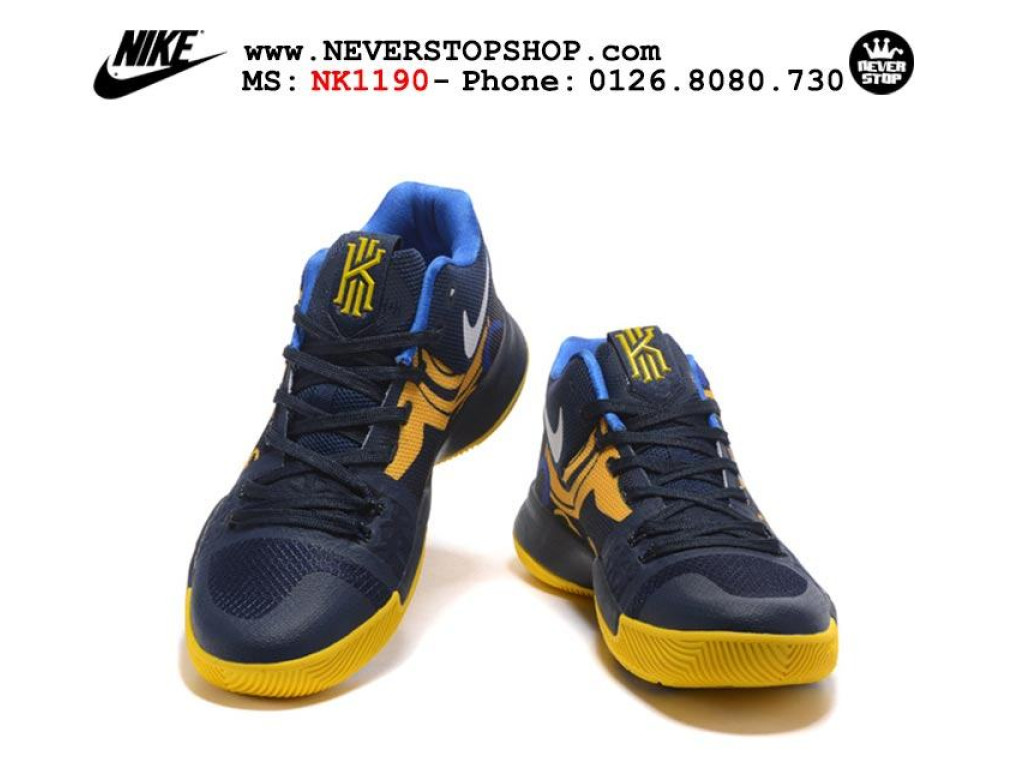 Giày Nike Kyrie 3 Blue Yellow PE Wizard nam nữ hàng chuẩn sfake replica 1:1 real chính hãng giá rẻ tốt nhất tại NeverStopShop.com HCM