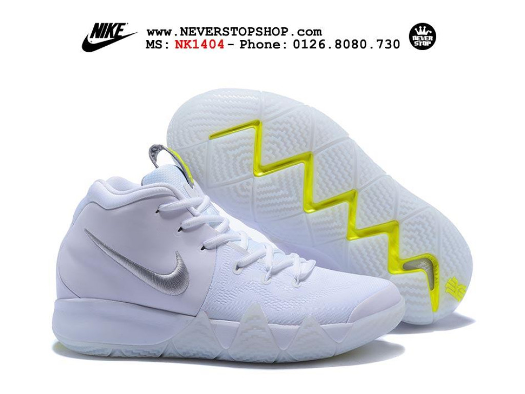 Kyrie 4s all on sale white