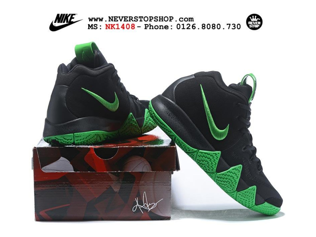 Giày Nike Kyrie 4 Black Green nam nữ hàng chuẩn sfake replica 1:1 real chính hãng giá rẻ tốt nhất tại NeverStopShop.com HCM