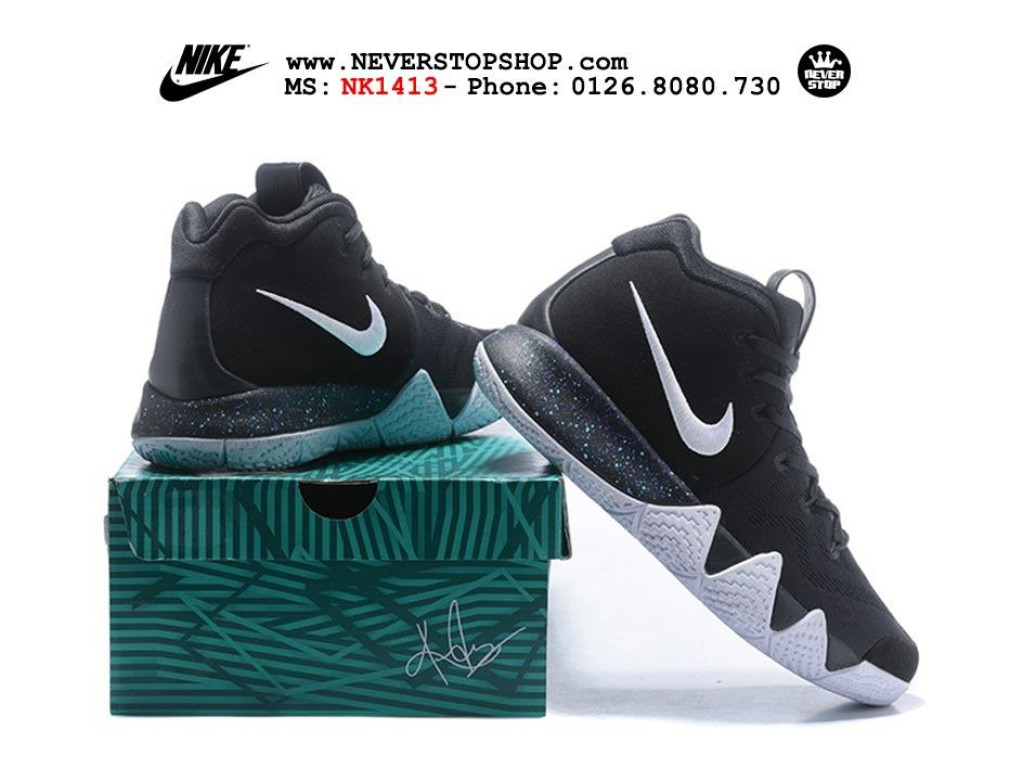 Giày Nike Kyrie 4 Black White nam nữ hàng chuẩn sfake replica 1:1 real chính hãng giá rẻ tốt nhất tại NeverStopShop.com HCM