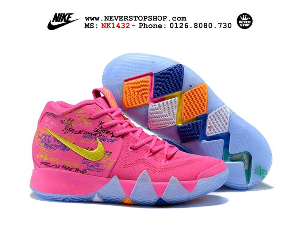 Giày Nike Kyrie 4 What The Pink Teal nam nữ hàng chuẩn sfake replica 1:1 real chính hãng giá rẻ tốt nhất tại NeverStopShop.com HCM