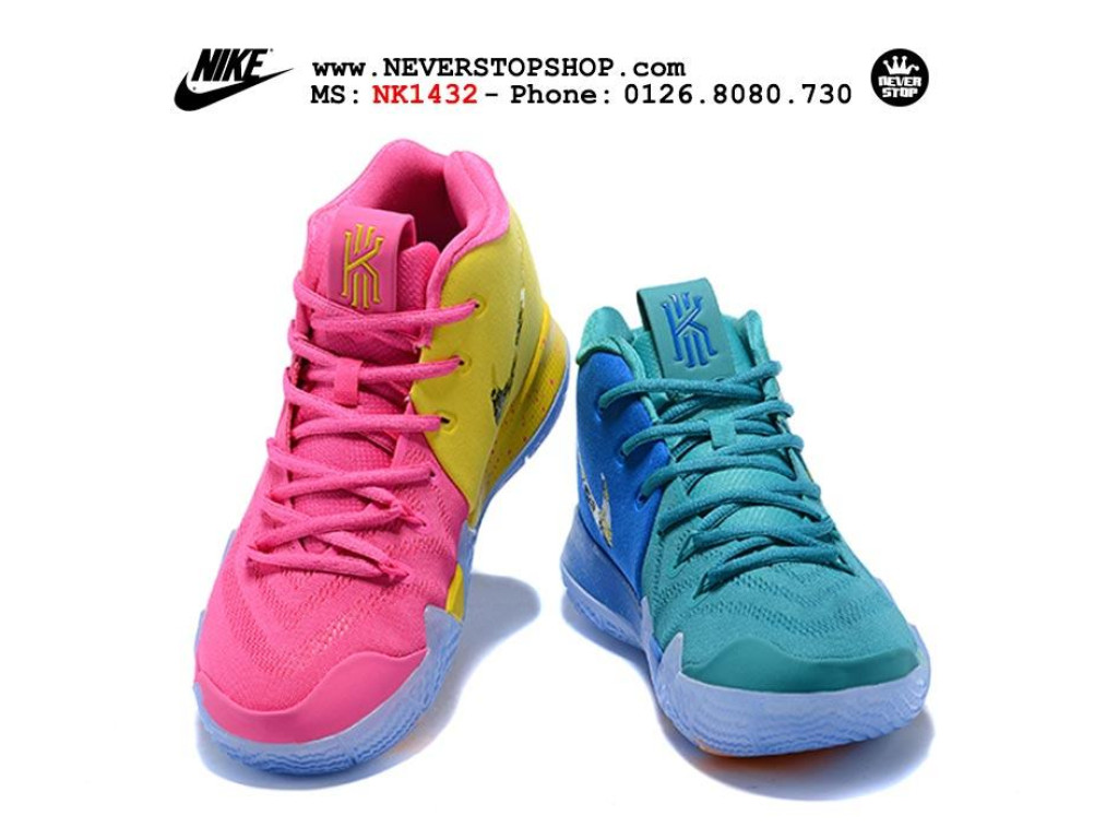Giày Nike Kyrie 4 What The Pink Teal nam nữ hàng chuẩn sfake replica 1:1 real chính hãng giá rẻ tốt nhất tại NeverStopShop.com HCM