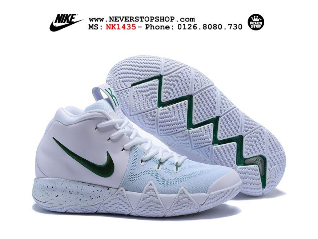 Kyrie 4 white and green hotsell