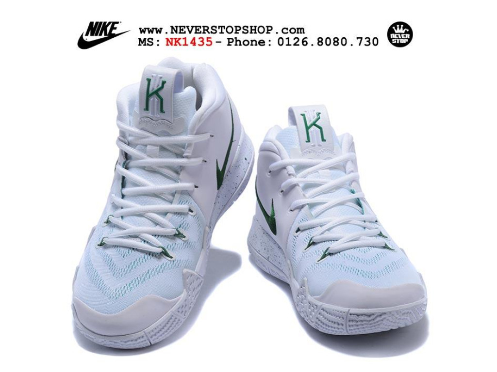 Giày Nike Kyrie 4 White Green nam nữ hàng chuẩn sfake replica 1:1 real chính hãng giá rẻ tốt nhất tại NeverStopShop.com HCM