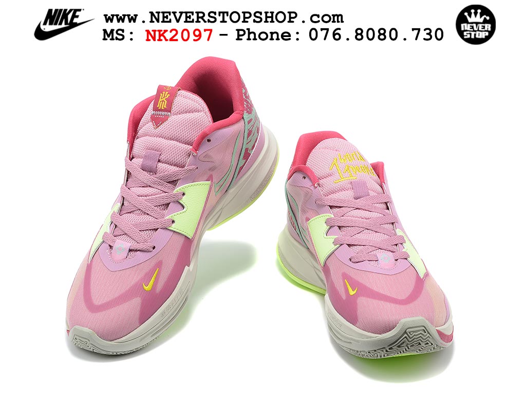 Giày bóng rổ cổ thấp nam Nike Kyrie 5 Low Hồng Vàng hàng Replica 1:1 authentic chính hãng giá rẻ tốt nhất tại NeverStopShop.com HCM