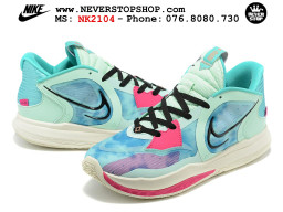 Giày bóng rổ cổ thấp nam Nike Kyrie 5 Low Xanh Hồng hàng Replica 1:1 authentic chính hãng giá rẻ tốt nhất tại NeverStopShop.com HCM